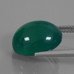 7,10 ctw natürlicher grüner Achat, Oval Schliff, Lichtdurchlässig