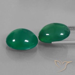 14.02 ct natürliche gelblich-grün Achat-Edelsteine, Oval, Lichtdurchlässig