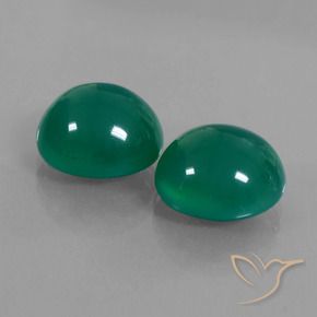 14.56 ct natürliche Mittelgrün Achat-Edelsteine, Oval, Lichtdurchlässig
