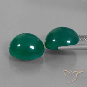 14.56 ct natürliche Mittelgrün Achat-Edelsteine, Oval, Lichtdurchlässig
