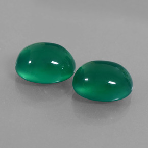 12,08 ct natürliche grüner Achat-Edelsteine, Oval Schliff, Lichtdurchlässig