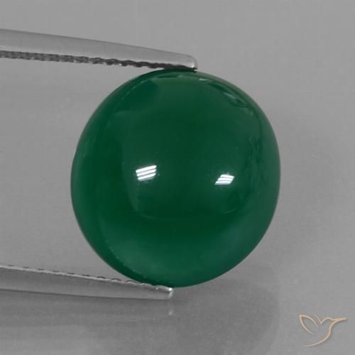 7.17ct Natürlicher Grün Achat, Oval, Lichtdurchlässig