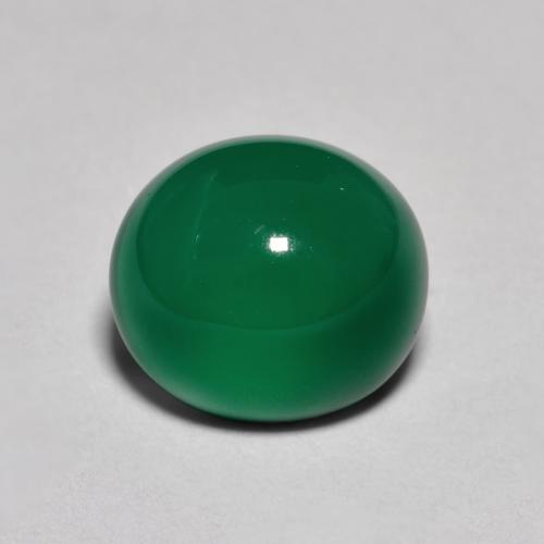 2,80 ctw natürlicher grüner Achat, Oval Schliff, Lichtdurchlässig
