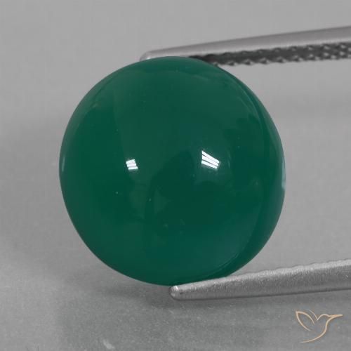 7.25ct Natürlicher Mittelgrün Achat, Oval, Lichtdurchlässig