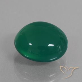 9,17 ctw natürlicher Waldgrün Achat, Oval, Lichtdurchlässig