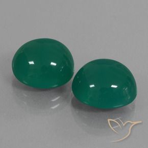 12.97 ct natürliche Mittelgrün Achat-Edelsteine, Oval, Lichtdurchlässig