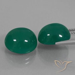 12.97 ct natürliche Mittelgrün Achat-Edelsteine, Oval, Lichtdurchlässig