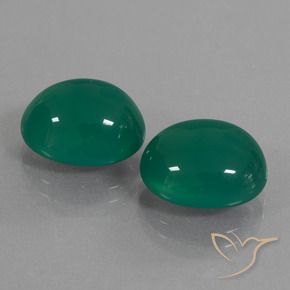 13.31 ct natürliche Mittelgrün Achat-Edelsteine, Oval, Lichtdurchlässig