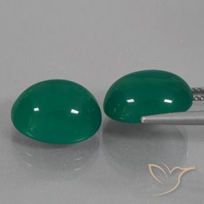 13.31 ct natürliche Mittelgrün Achat-Edelsteine, Oval, Lichtdurchlässig