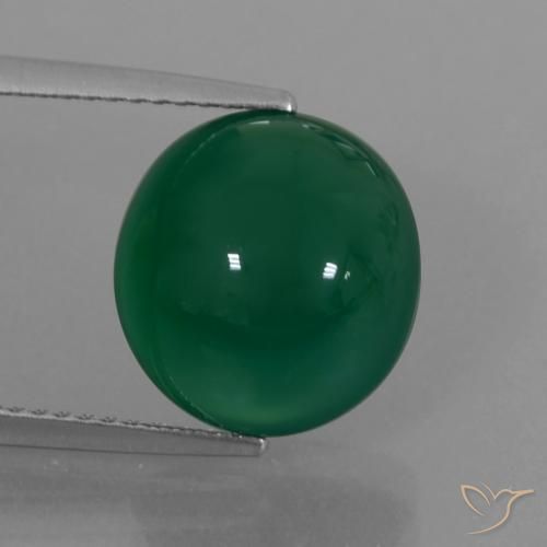 6.28ct Natürlicher gelblich-grün Achat, Oval, Lichtdurchlässig