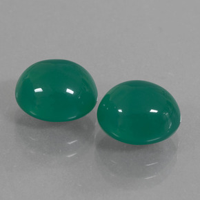 5,78 ct natürliche grüner Achat-Edelsteine, Oval Schliff, Lichtdurchlässig