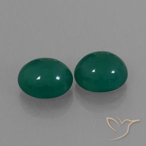 4.96 ct natürliche Grün Achat-Edelsteine, Oval, Lichtdurchlässig