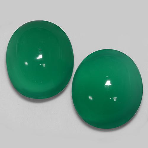 5.81 ct natürliche Mittelgrün Achat-Edelsteine, Oval Schliff, Lichtdurchlässig