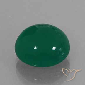 9,17 ctw natürlicher Waldgrün Achat, Oval, Lichtdurchlässig