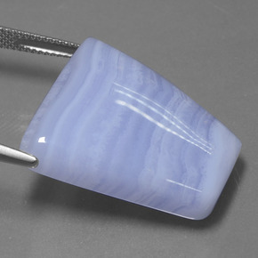 36,34 ctw natürlicher blauer Achat, Fantasieschliff, Lichtdurchlässig