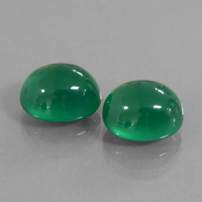 8,66 ct natürliche grüner Achat-Edelsteine, Oval Schliff, Lichtdurchlässig