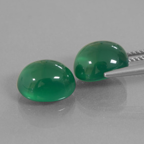 8,66 ct natürliche grüner Achat-Edelsteine, Oval Schliff, Lichtdurchlässig