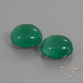 14.46 ct natürliche Warmes Grün Achat-Edelsteine, Oval, Lichtdurchlässig
