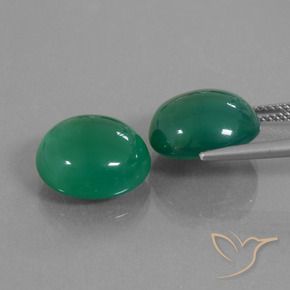 14.46 ct natürliche Warmes Grün Achat-Edelsteine, Oval, Lichtdurchlässig