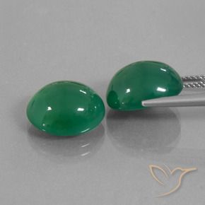13,04 ct natürliche grüner Achat-Edelsteine, Oval Schliff, Lichtdurchlässig