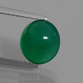 9,17 ctw natürlicher Waldgrün Achat, Oval Schliff, Lichtdurchlässig