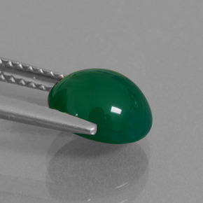 9,17 ctw natürlicher Waldgrün Achat, Oval Schliff, Lichtdurchlässig