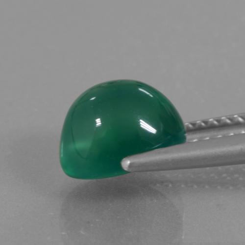 9,17 ctw natürlicher Mittelgrün Achat, Oval Schliff, Lichtdurchlässig