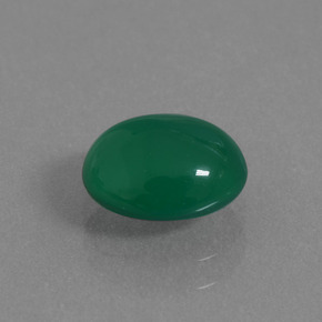1,56 ctw natürlicher grüner Achat, Oval Schliff, Lichtdurchlässig
