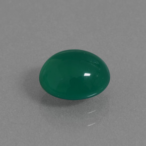 1,46 ctw natürlicher grüner Achat, Oval Schliff, Lichtdurchlässig