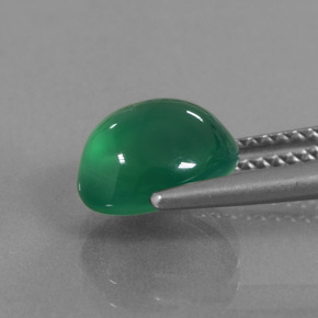 9,17 ctw natürlicher Warmes Grün Achat, Oval Schliff, Lichtdurchlässig