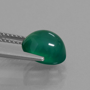 9,17 ctw natürlicher Waldgrün Achat, Oval Schliff, Lichtdurchlässig