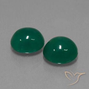 7.49 ct natürliche Waldgrün Achat-Edelsteine, Oval, Lichtdurchlässig
