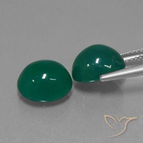 7.49 ct natürliche Waldgrün Achat-Edelsteine, Oval, Lichtdurchlässig