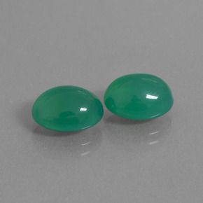 6,35 ct natürliche grüner Achat-Edelsteine, Oval Schliff, Lichtdurchlässig