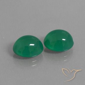 7,58 ct natürliche grüner Achat-Edelsteine, Oval Schliff, Lichtdurchlässig