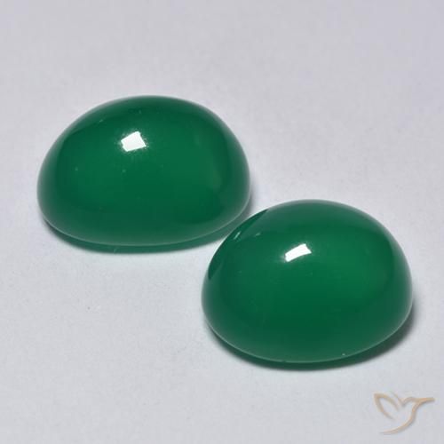 6.02 ct natürliche Mittelgrün Achat-Edelsteine, Oval, Lichtdurchlässig