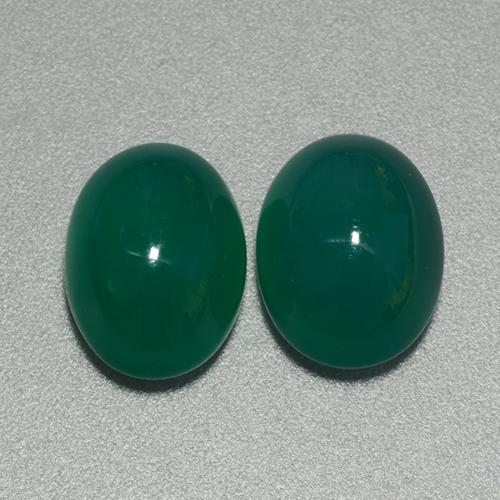 6,32 ct natürliche grüner Achat-Edelsteine, Oval Schliff, Lichtdurchlässig