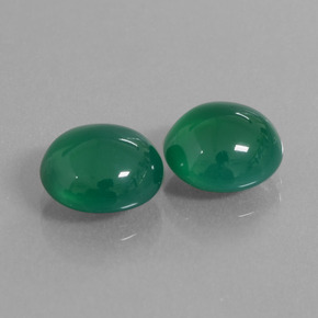 6,42 ct natürliche grüner Achat-Edelsteine, Oval Schliff, Lichtdurchlässig