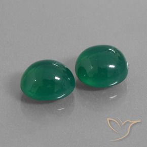 6.41 ct natürliche Waldgrün Achat-Edelsteine, Oval, Lichtdurchlässig