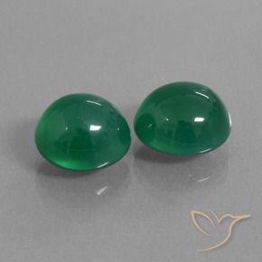 6.70 ct natürliche Mittelgrün Achat-Edelsteine, Oval, Lichtdurchlässig