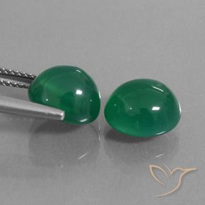 6.70 ct natürliche Mittelgrün Achat-Edelsteine, Oval, Lichtdurchlässig