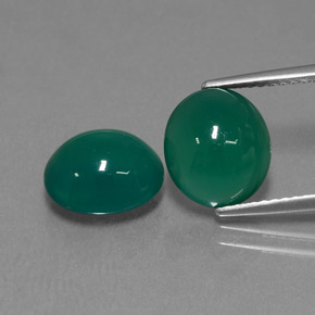 6,00 ct natürliche grüner Achat-Edelsteine, Oval Schliff, Lichtdurchlässig