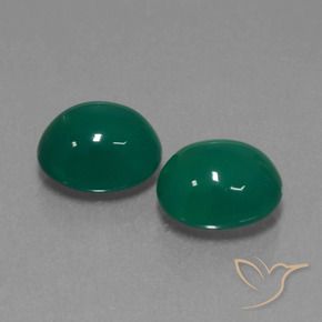 7.06 ct natürliche Mitteltiefgrün Achat-Edelsteine, Oval, Lichtdurchlässig