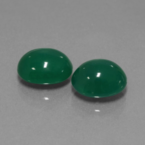 5,94 ct natürliche grüner Achat-Edelsteine, Oval Schliff, Lichtdurchlässig