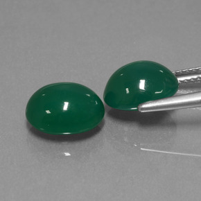 5,94 ct natürliche grüner Achat-Edelsteine, Oval Schliff, Lichtdurchlässig