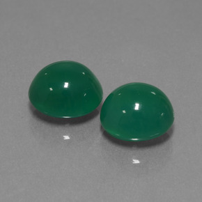 6,87 ct natürliche grüner Achat-Edelsteine, Oval Schliff, Lichtdurchlässig