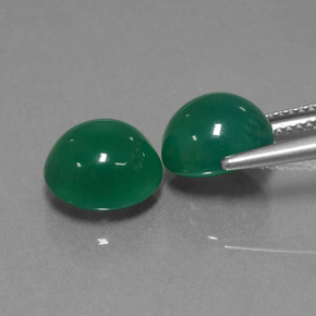 6,87 ct natürliche grüner Achat-Edelsteine, Oval Schliff, Lichtdurchlässig