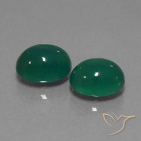 6.79 ct natürliche Mittelgrün Achat-Edelsteine, Oval, Lichtdurchlässig