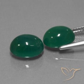 6.79 ct natürliche Mittelgrün Achat-Edelsteine, Oval, Lichtdurchlässig