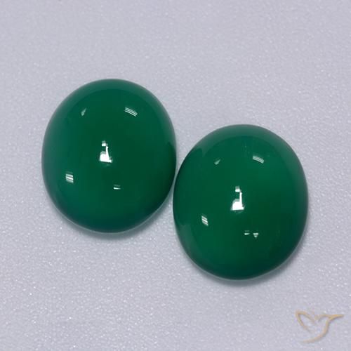 5.98 ct natürliche Mittelgrün Achat-Edelsteine, Oval, Lichtdurchlässig